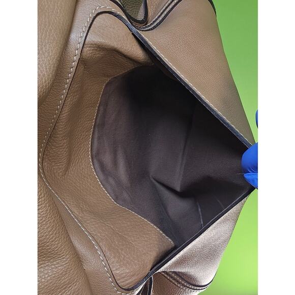 Authentic CHLOE Calfskin Marcie Large Double Carry Satchel: light tan/tan color - Picture 9 of 16